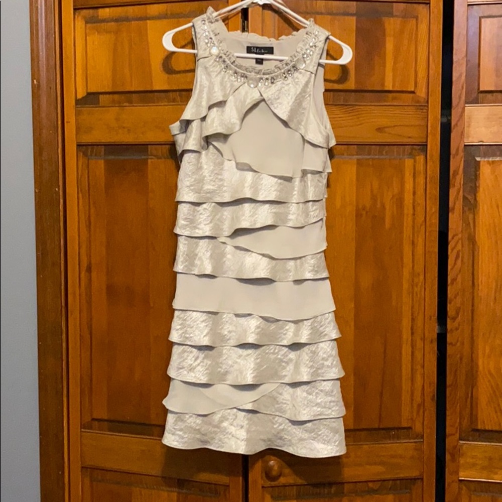 Size 12 tan cocktail dress